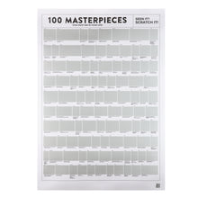 100 Masterpieces Scratch Poster