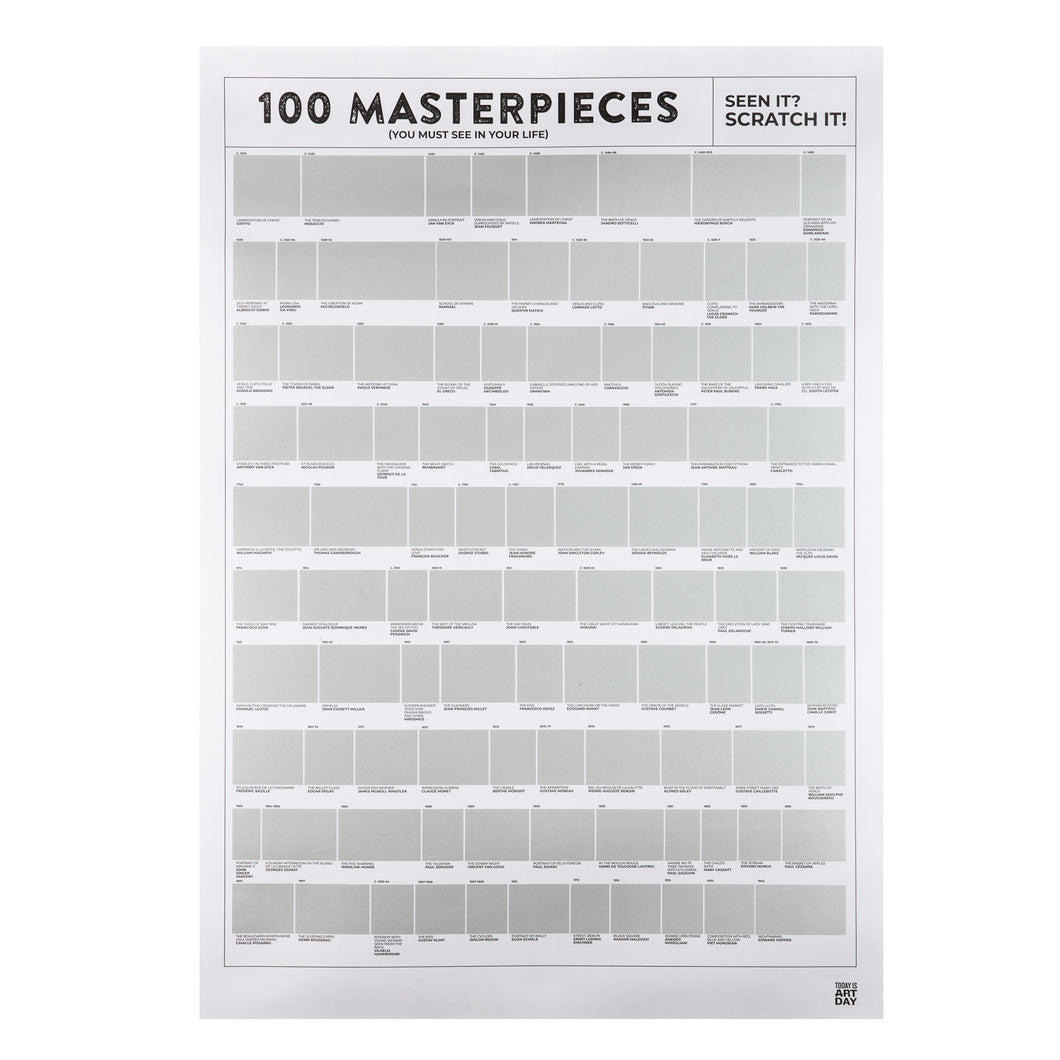 Top 100 Things to Do Scratch off Poster - Best Things Must Do