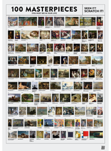 100 Masterpieces Scratch Poster
