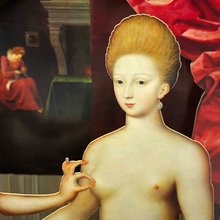 Gabrielle d'Estrees et une de ses sœurs - Carte