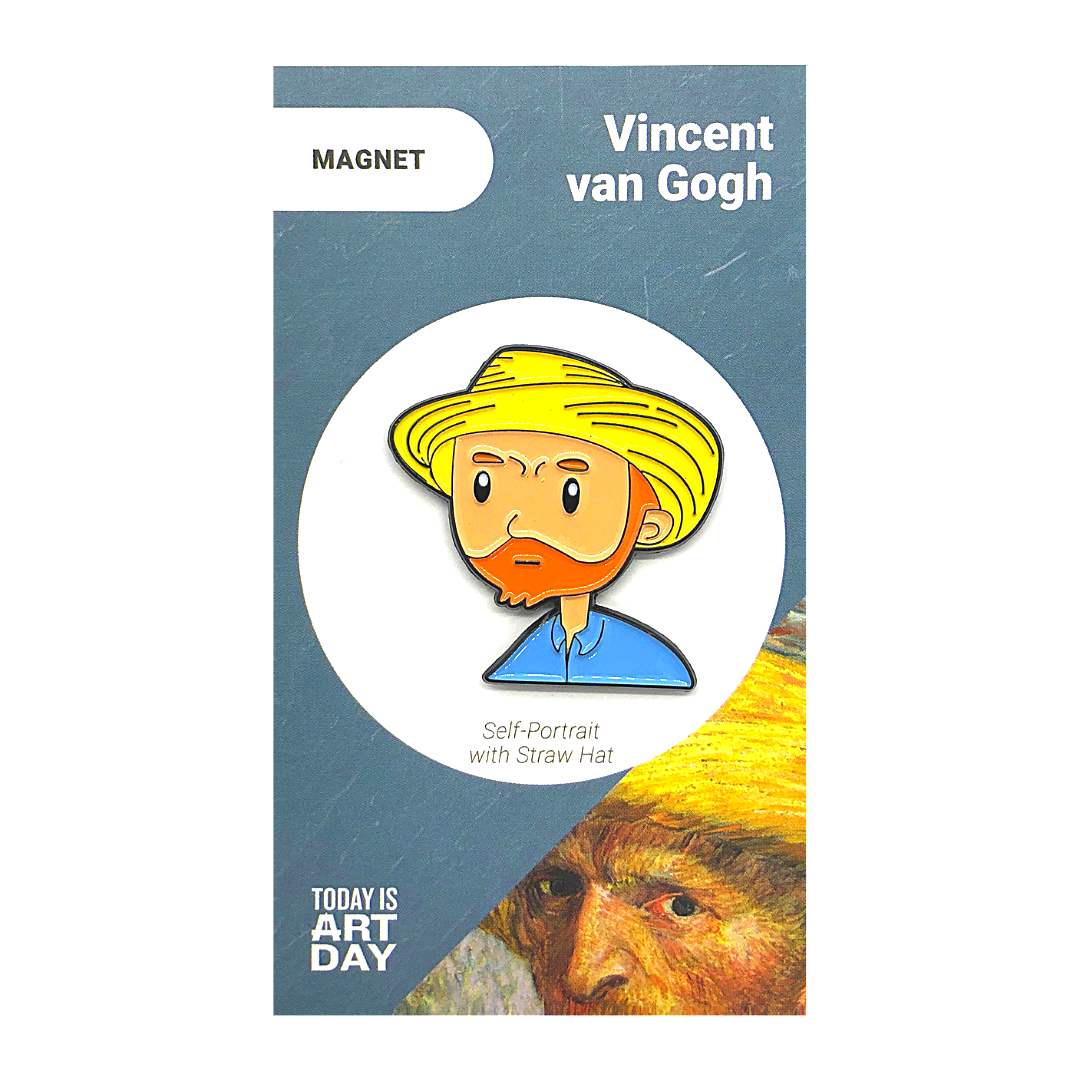 Self-Portrait with Straw Hat - Magnet