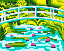 Water lilies and Japanese Bridge - Paint by Numbers Kit