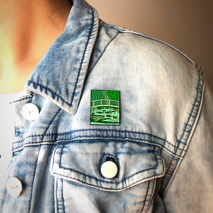Water Lilies and Japanese Bridge - Pin