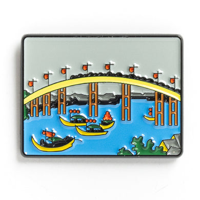 Tenma Bridge in Settsu Province - Pin