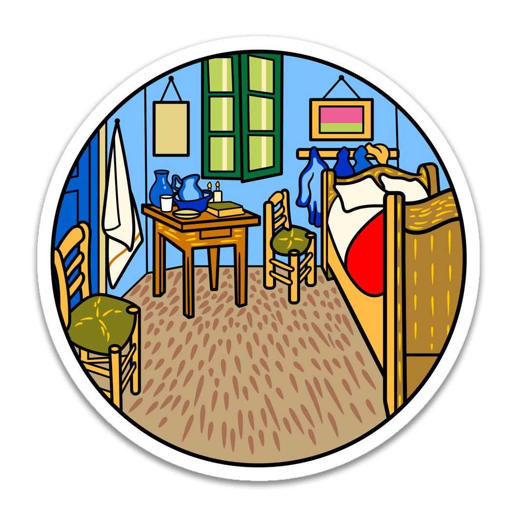 Bedroom in Arles - Sticker