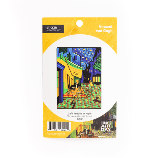 Café Terrace at Night - Sticker