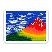 Le Mont Fuji par temps clair (Le Fuji rouge) - Autocollant