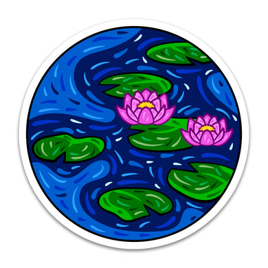 Water Lily - Night Effect - Sticker