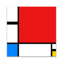 Composition II en rouge, bleu et jaune - Autocollant