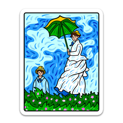 Woman with a Parasol - Sticker