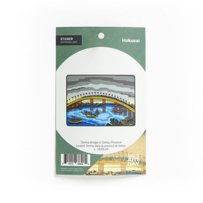 Tenma Bridge in Settsu Province - Sticker