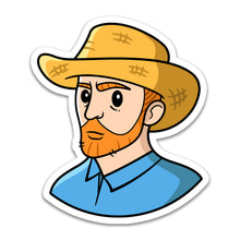Self-Portrait with Straw Hat - Sticker