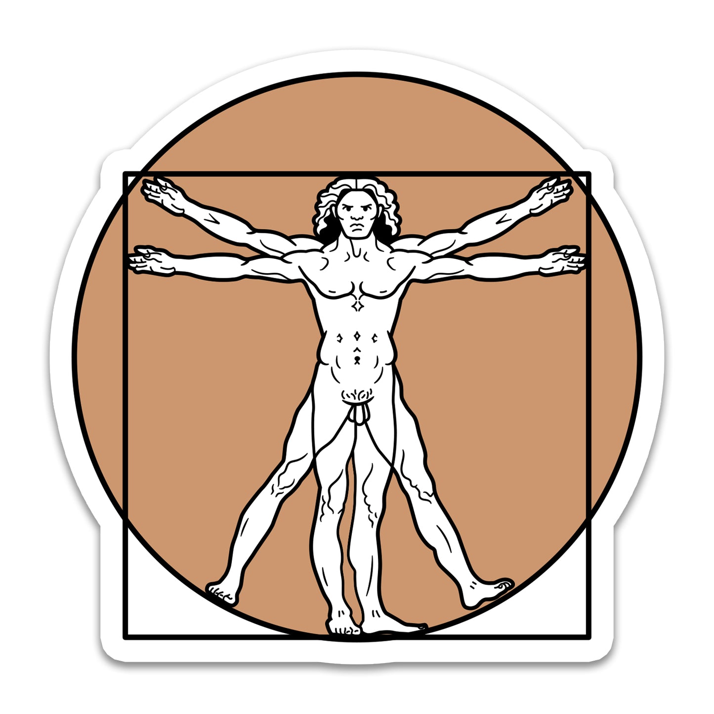 Vitruvian Man - Sticker